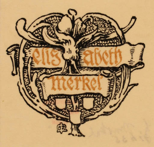 Exlibris by ? Unbekannt from Unknown for Elisabeth Merkel - 