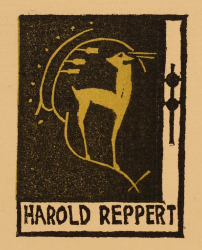 Exlibris by ? Unbekannt from Unknown for Harold Reppert - Fauna 
