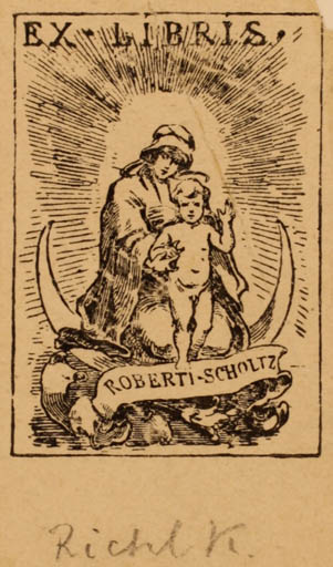 Exlibris by ? Unbekannt from Unknown for Roberti Scholtz - Religion 
