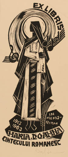 Exlibris by ? Unbekannt from Unknown for Maria Loamna - Woman 