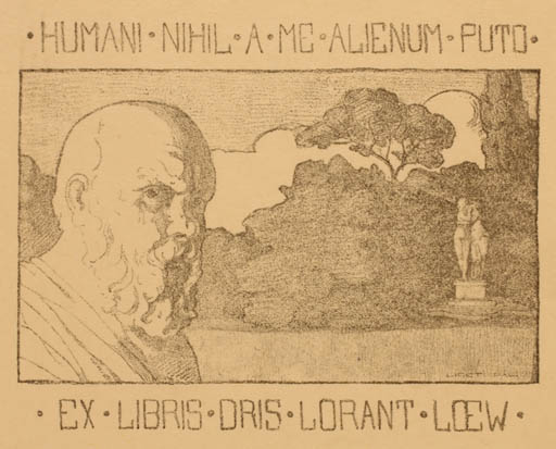 Exlibris by ? Unbekannt from Unknown for Dr. Lorant Loew - Classical antiquity 
