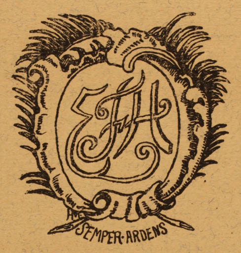 Exlibris by ? Unbekannt from Unknown for ? E. F. H - Monogram 