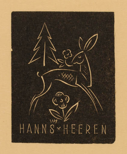 Exlibris by ? Unbekannt from Unknown for Hanns Heeren - Fauna 