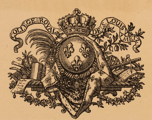 Exlibris by ? Unbekannt from Unknown for College Royal Metz - Heraldry 