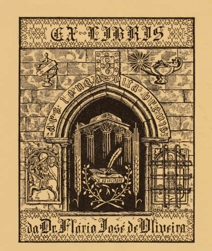 Exlibris by ? Unbekannt from Unknown for Dr. Florio Jose de Oliveira - 