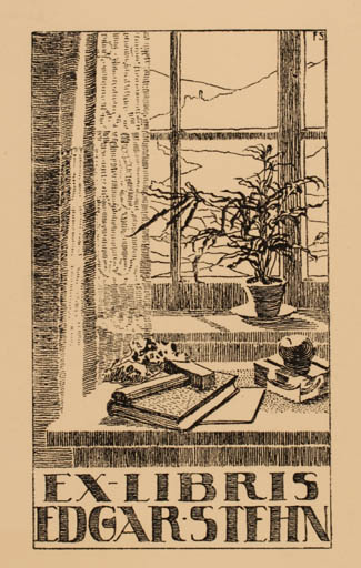 Exlibris by ? Unbekannt from Unknown for Edgar Stehn - Book Interior 
