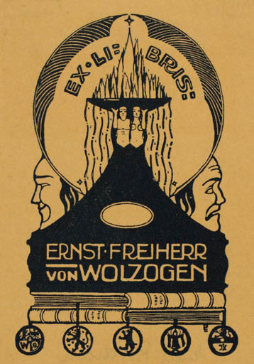 Exlibris by ? Unbekannt from Unknown for Ernst Frhr. v. Wolzogen - Jugend 