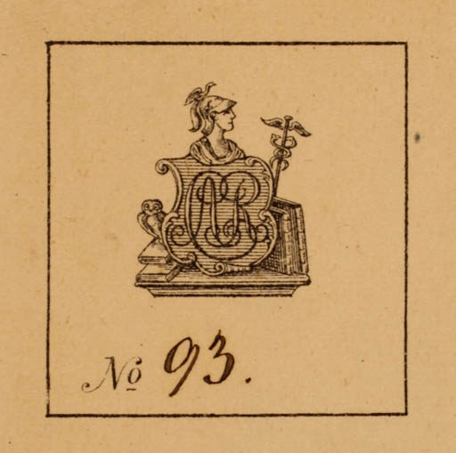 Exlibris by ? Unbekannt from Unknown for ? A. C. R. - Hermes Monogram 