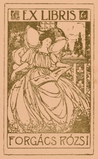 Exlibris by ? Unbekannt from Unknown for Rozsi Forgacs - Jugend 