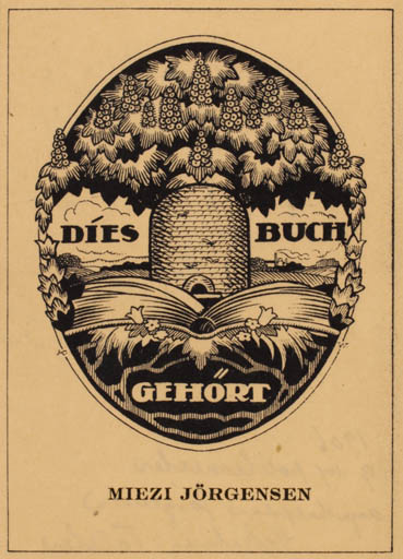 Exlibris by ? Unbekannt from Unknown for Miezi Jörgensen - 