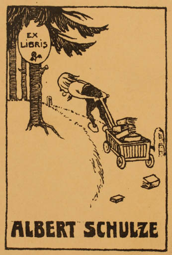 Exlibris by ? Unbekannt from Unknown for Albert Schulze - Book 