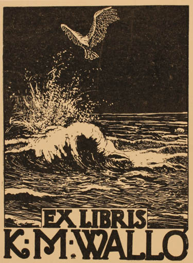 Exlibris by ? Unbekannt from Unknown for K. M. Wallo - Bird Maritime 