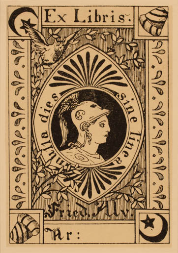 Exlibris by ? Unbekannt from Unknown for Fried. Aly - Classical antiquity 