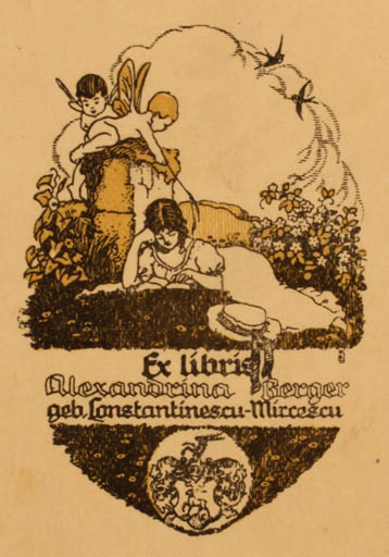 Exlibris by ? Unbekannt from Unknown for Alexandrina Berger - Woman 
