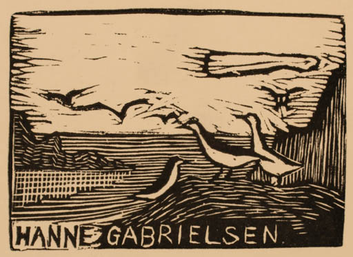 Exlibris by ? Unbekannt from Unknown for Hanne Gabrielsen - Bird 