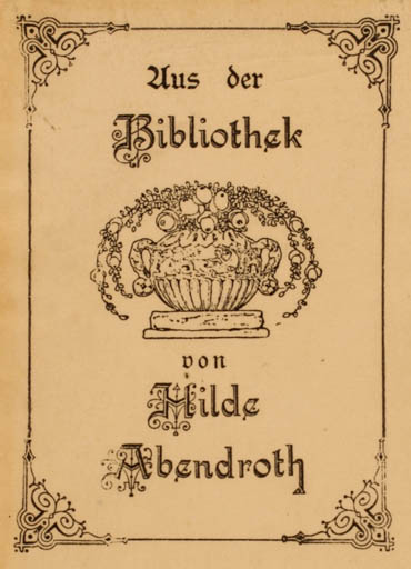 Exlibris by ? Unbekannt from Unknown for Hilde Abendroth - Flora 