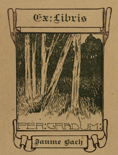 Exlibris by ? Unbekannt from Unknown for Jaume Bach - Forest 