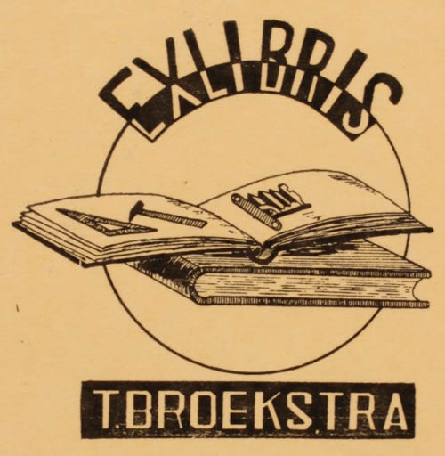 Exlibris by ? Unbekannt from Unknown for T. Broekstra - Book 