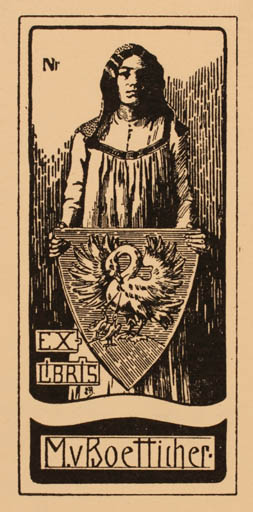 Exlibris by ? Unbekannt from Unknown for M. v. Boetticher - 