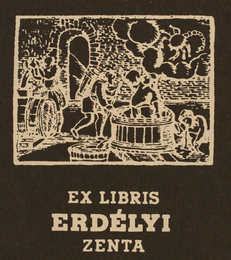 Exlibris by ? Unbekannt from Unknown for Zenta Erdelyi - Wine 