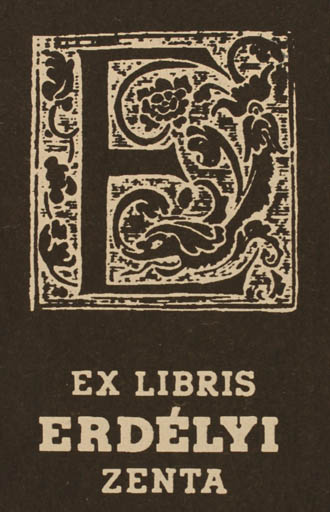 Exlibris by ? Unbekannt from Unknown for Zenta Erdelyi - 