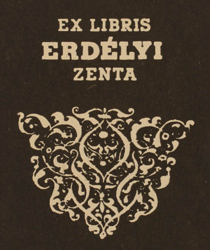 Exlibris by ? Unbekannt from Unknown for Zenta Erdelyi - Ornament 