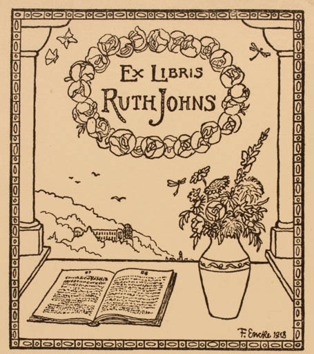 Exlibris by ? Unbekannt from Unknown for Ruth Johns - 