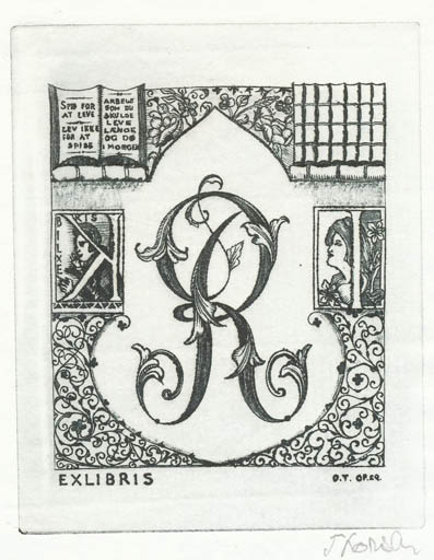 Exlibris by Oskar Thorsen from Denmark for Klaus Rödel - 