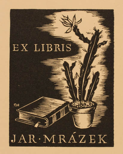 Exlibris by ? Unbekannt from Unknown for Jaroslav Mrazek - Book Flora 