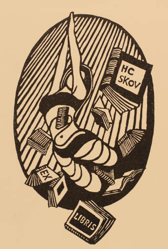 Exlibris by ? Unbekannt from Unknown for Henry Carlo Skov - Book Hand(s) 