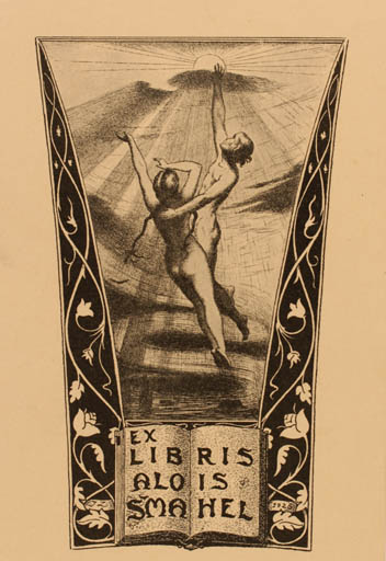 Exlibris by ? Unbekannt from Unknown for Alois Smahel - Jugend Woman Sun 