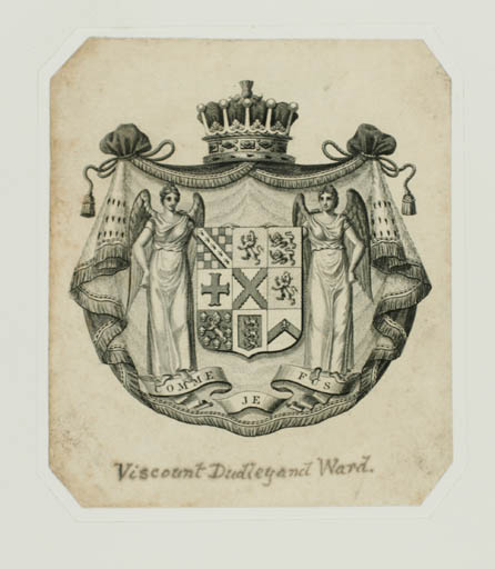 Exlibris by ? ? from Great Britain for John Will Ward - Heraldry Historical Person Regent/royalty 