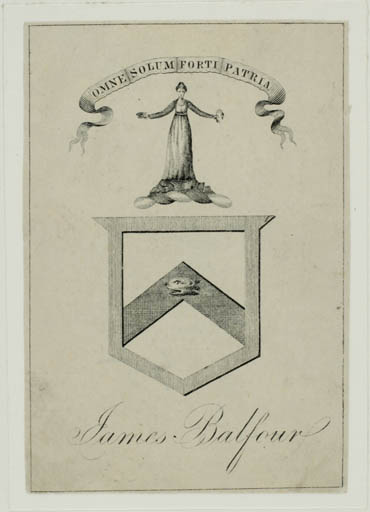 Exlibris by ? ? from Great Britain for Arthur Jemes Balfour - Heraldry Historical Person Regent/royalty 