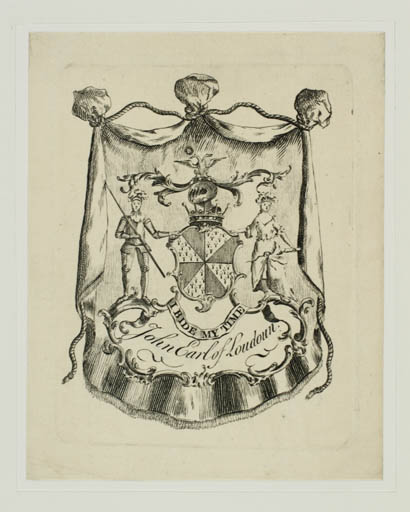 Exlibris by ? ? from Great Britain for John Campbell - Heraldry Historical Person Regent/royalty 