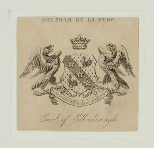 Exlibris by ? ? from Great Britain for Edward Law - Heraldry Historical Person Regent/royalty 