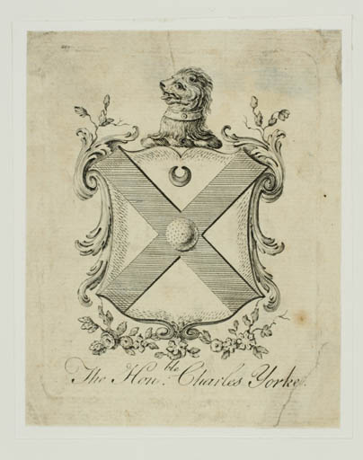 Exlibris by ? ? from Great Britain for Charles Yorke - Heraldry Historical Person Regent/royalty 