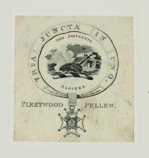 Exlibris by ? ? from Great Britain for Fleetwoos B.R. Pellew - Historical Person Maritime 