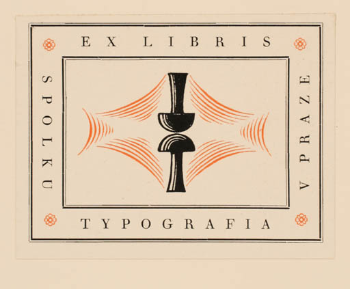 Exlibris by J. Dyntar from Czech Republic for ? Spolka Typografia v Praze - Working Text/Writing 