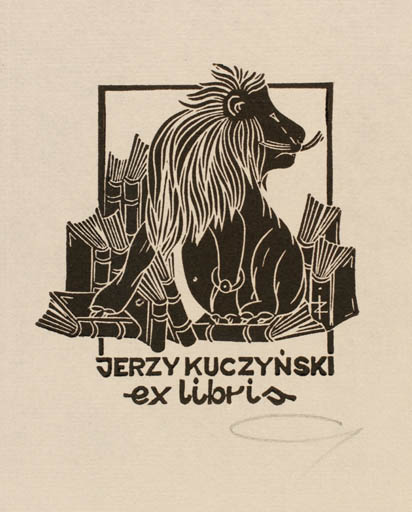 Exlibris by Zbigniew Jozwik from Poland for Jerzy Kuczynsk - Book Fauna 