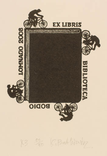 Exlibris by Kazimierc Babkiewicz from Poland for Biblioteca Bodio Lomnago - Book 