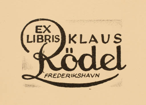 Exlibris by Jenö Kertes-Kollmann from Hungary for Klaus Rödel - Text/Writing 