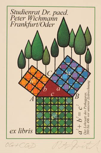 Exlibris by Peter Dietzsch from Germany for Peter Wichmann - Tree Science 