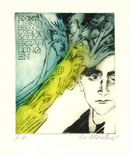 Exlibris by Eva Vlasakova from Czechoslovakia for Klaus Rödel - Literature 