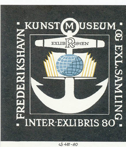 Exlibris by Christian Blæsbjerg from Denmark for Frederikshavn Kunstmuseum & Exlibrissamling - Maritime 