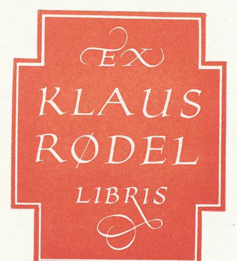 Exlibris by Ron Smith from Great Britain for Klaus Rödel - Text/Writing 