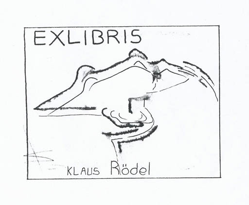 Exlibris by Antonino Viviano from Denmark for Klaus Rödel - 