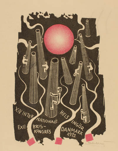 Exlibris by Alfonsas Cepaukas from Lithuania for ? ? - Exlibris Congress 