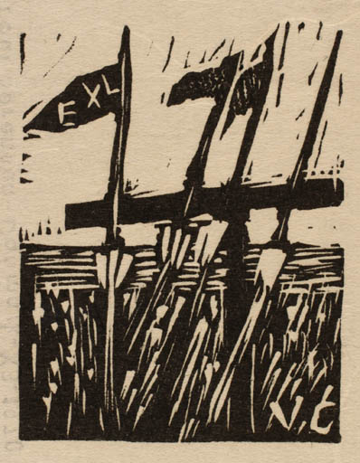 Exlibris by Poul Sørensen from Denmark for Vagn Åge Clemmensen - Maritime 