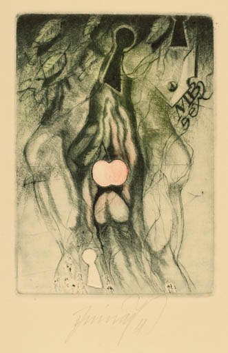 Exlibris by Jaroslav Minár from Czech Republic for ? ? - Erotica 