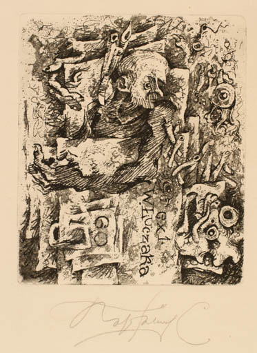 Exlibris by Sergey Parfionov from Russia for W. Luzaka - 